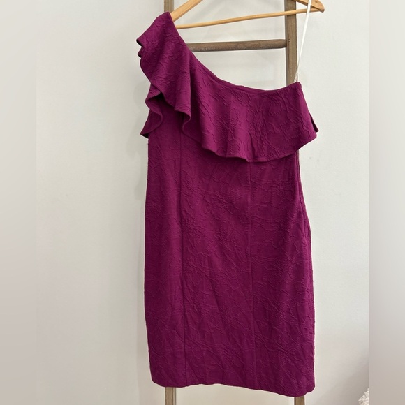 Lilly Pulitzer Dresses & Skirts - NWT LILLY PULITZER Bordeaux One Shoulder Ruffle Dress Amarena Cherry Size 12